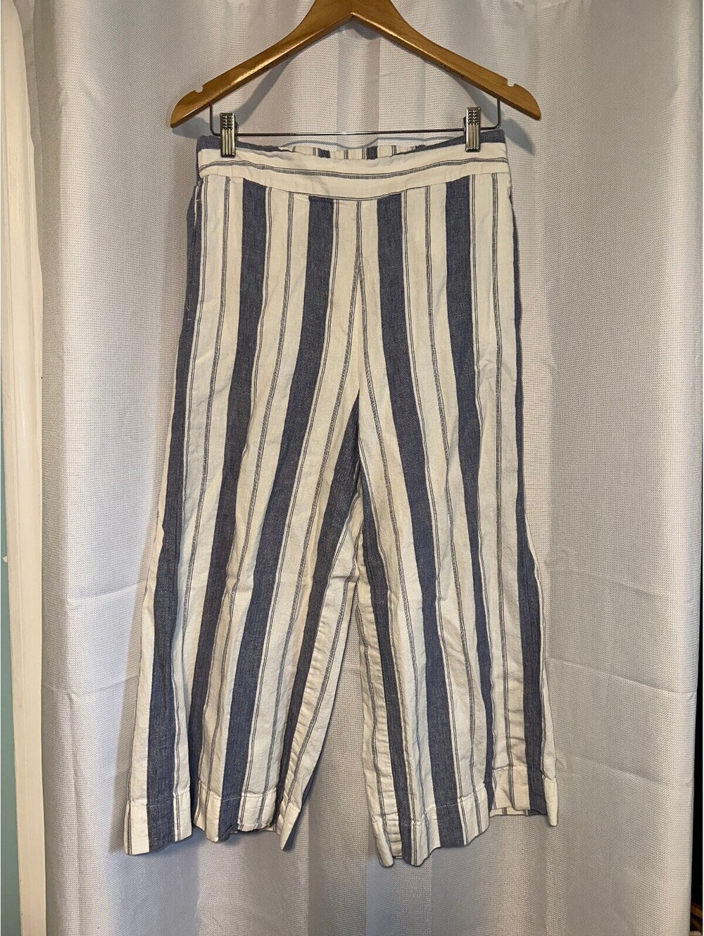Madewell Women's Relaxed Boho Linen Cotton Striped Pants M